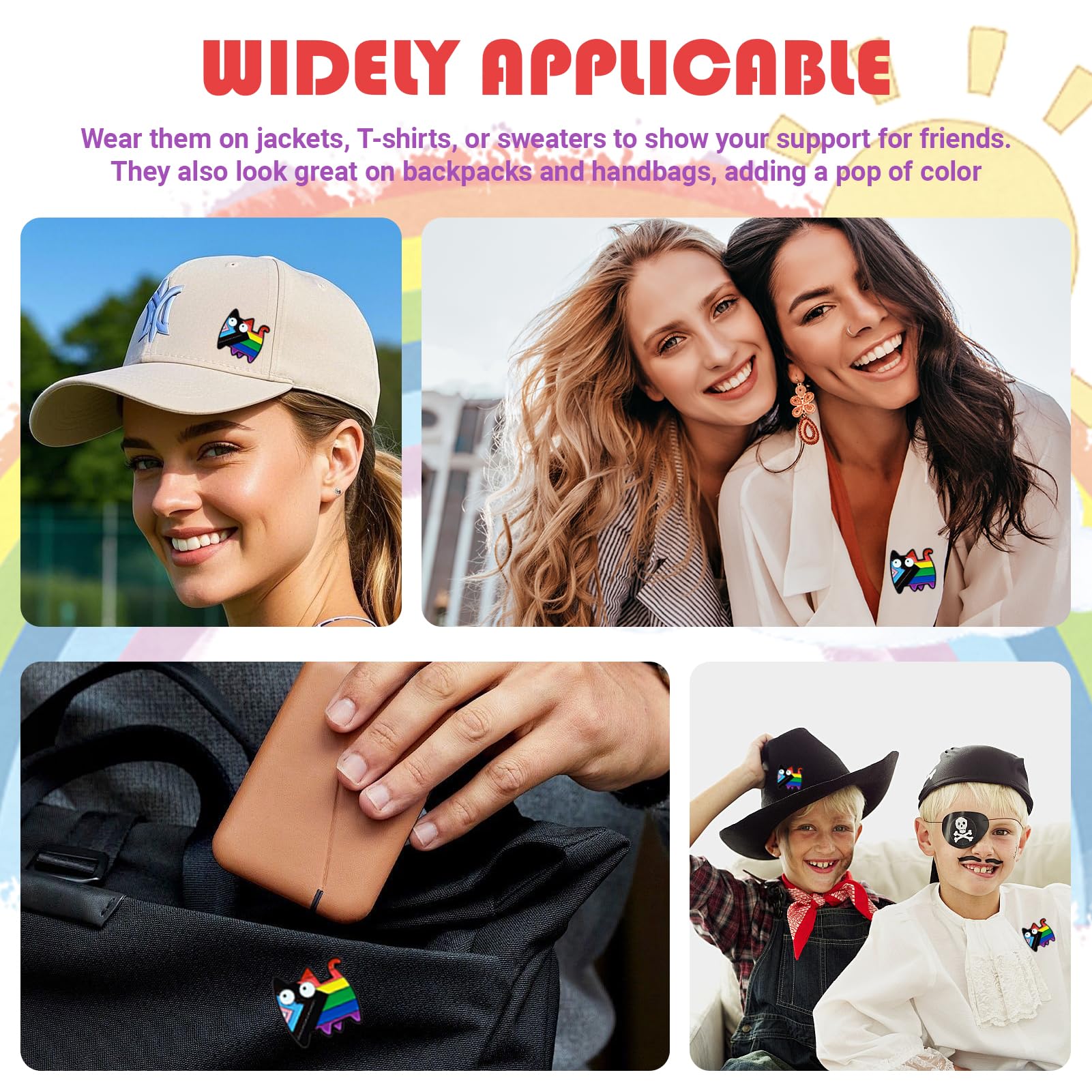 Pin Del Orgullo LGBT Arco Iris Homosexual Broche Insignia Gays Esmalte Alfileres Pines Gato Regalo Mes Del Orgullo