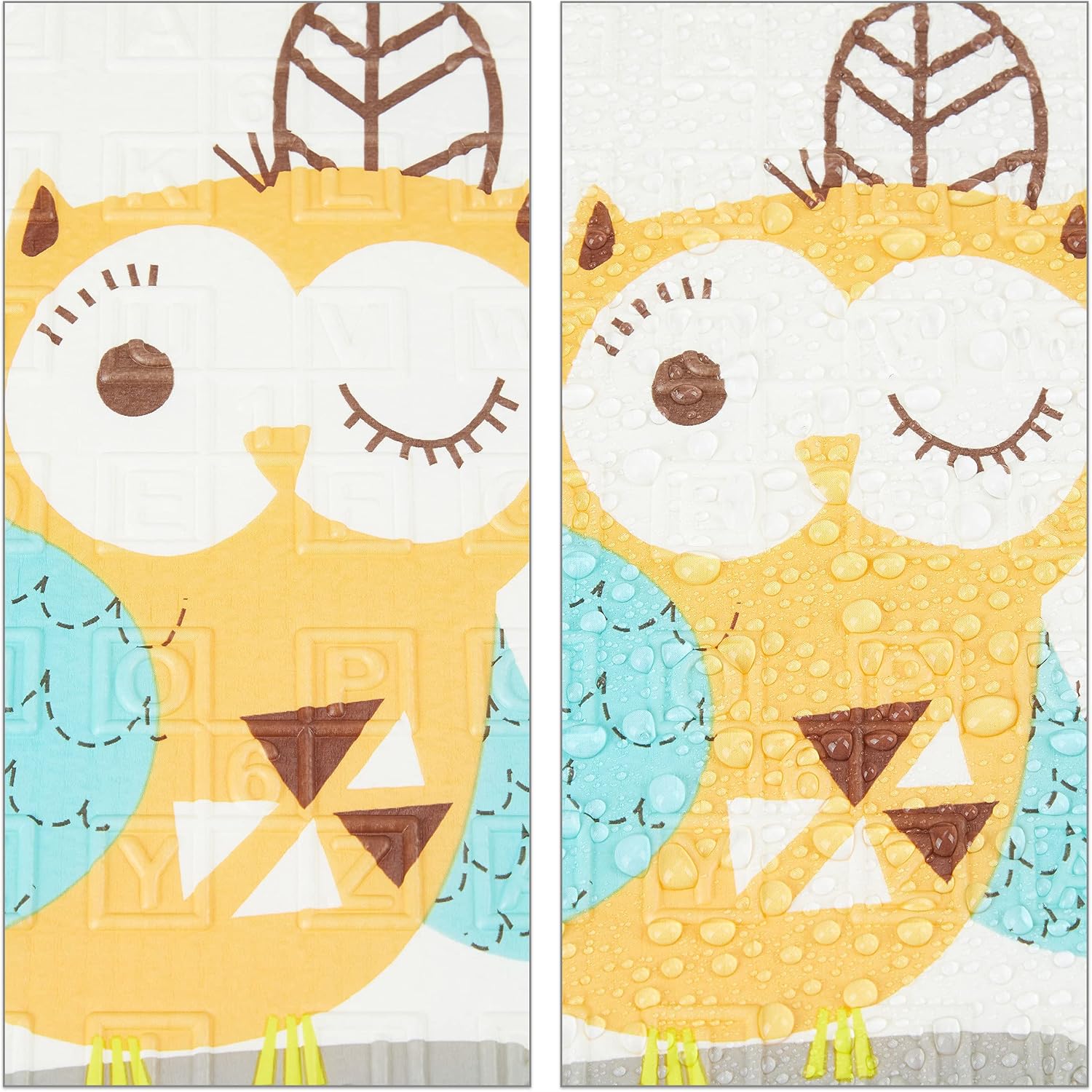 Relaxdays Play Mat Animals, On Both Sides, Pollution-free, Washable, 195 x 175 cm, XPE Foam, Play Mat Baby, Colorful