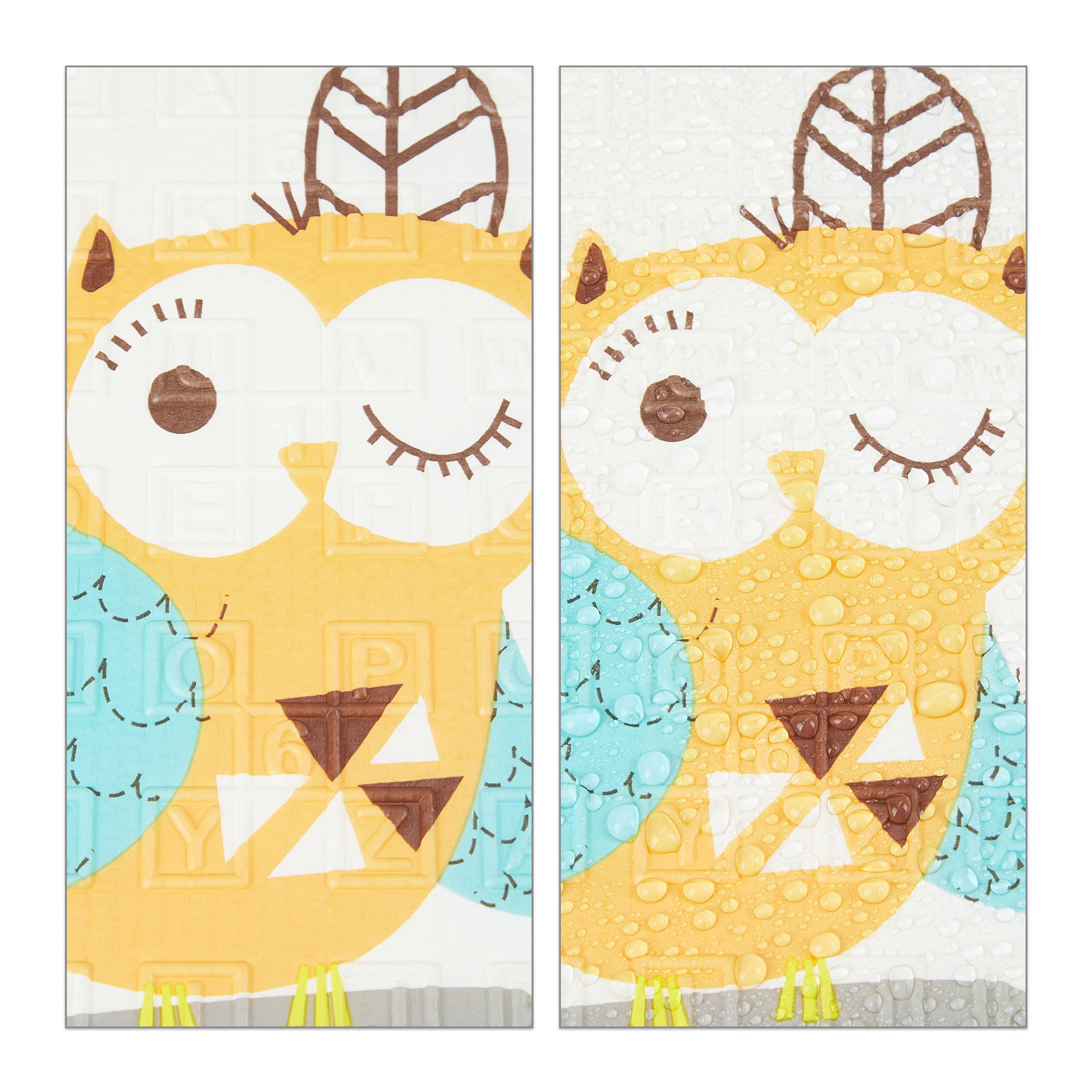 Relaxdays Tappeto per Bambini, Pieghevole e Lavabile, 195 x 175 cm, Atossico, Gommapiuma XPE, Motivo Animali, Colorato