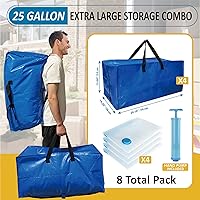 Vista 2 de 8 paquetes de bolsas de mudanza extra grandes y resistentes con correas de mochila y bolsas de almacenamiento para vacío grandes, suministros