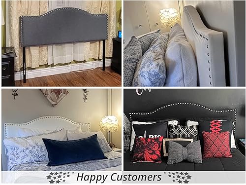 Miniatura 9 de Cassandra - Cabeceras para cama de tamaño queen cabecera tapizada con botones cabecera Queen ajustable en altura cabecera montada en la pared