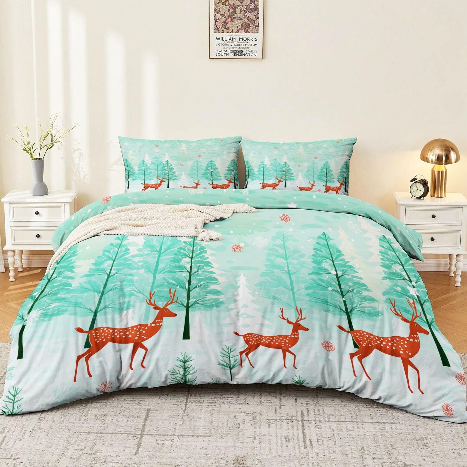 Housse de couette 220x240 cm avec fermeture pour lit double adulte