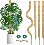 SYCARON Moss Pole, 2 PCS 28 Inches Moss Pole Sticks for Plant Support Monstera, Coco Coir Plant Support Stakes for Small Potted Climbing Plants, Indoor Plants to Grow Upwards