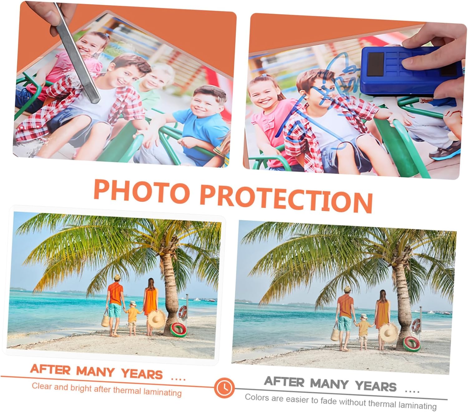 100pcs Thermal Laminating Pouches Photo Laminating Sheets Waterproof Stain-Proof for Long-Lasting Protection