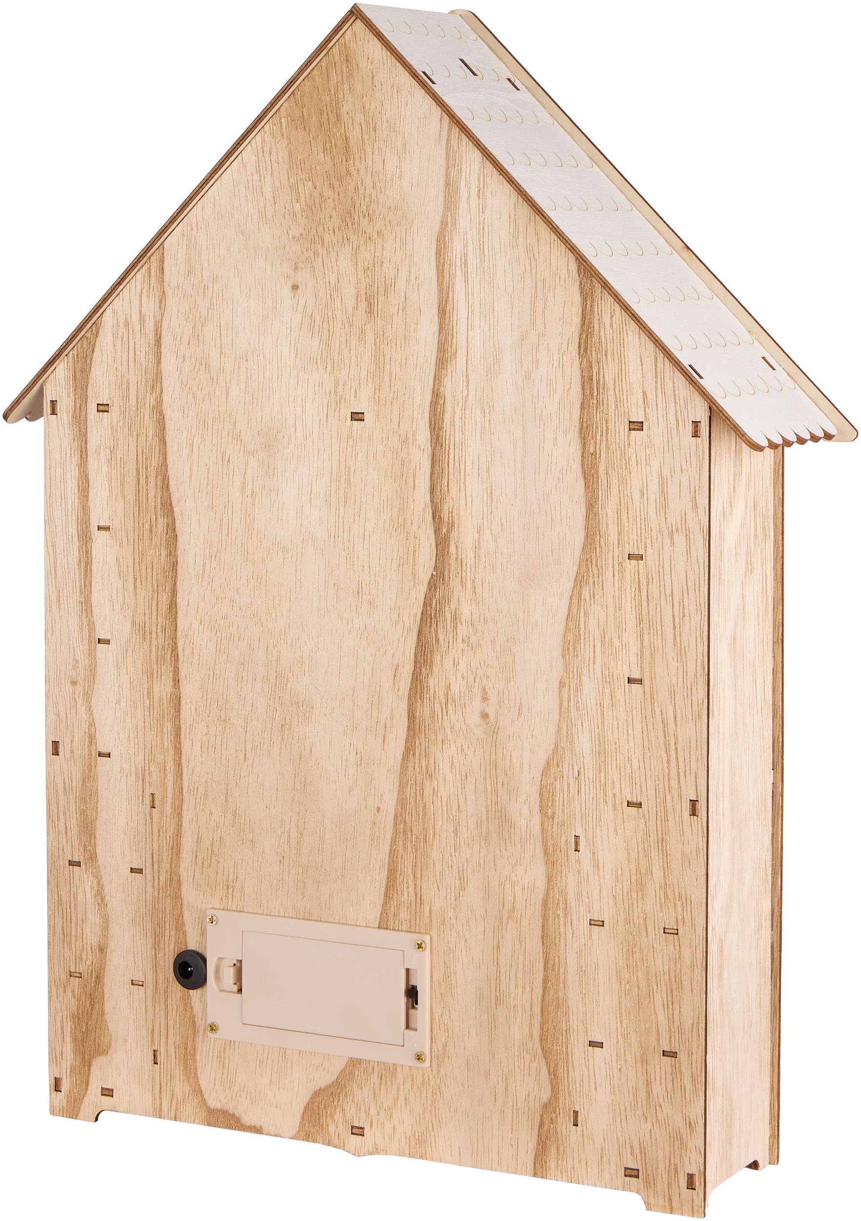 BRUBAKER Adventskalender zum Befüllen - Weihnachtshaus 2026 | Weihnachtskalender aus Holz mit LED Beleuchtung - Rentiere im Wald, Schnee Dorf mit Kindern - 40 cm Haus Kalender Beleuchtet