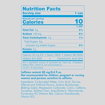 Red Bull Sugar Free Energy Drink, 8.4 Fl Oz, 6 Cans