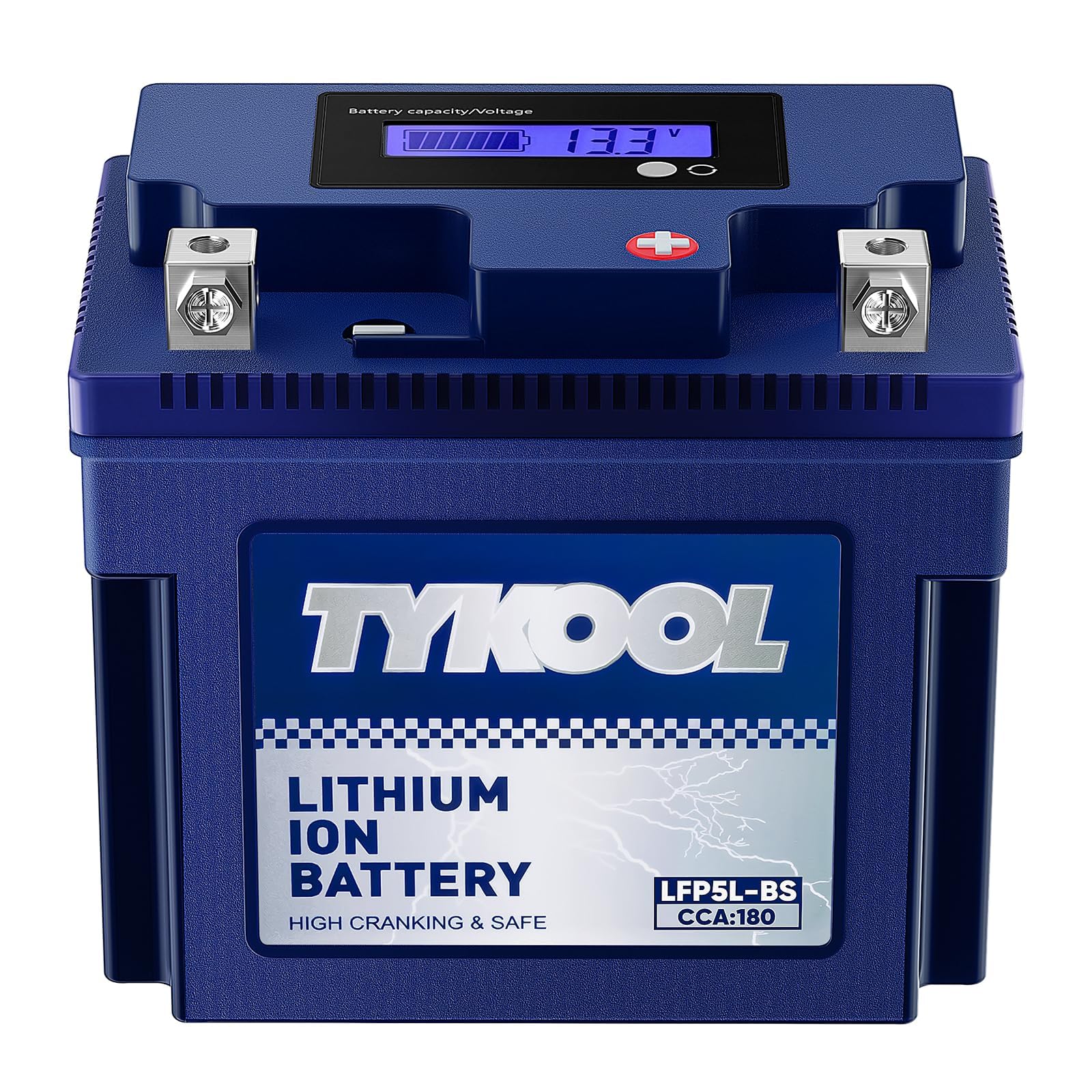 TYKOOL YTX5L-BS High Performance lithium LiFePO4 Motorcycle Battery,12.8V 3Ah,180CCA,Built in BMS,Powersports Battery,for ATV,4 wheeler,quad,dirt bike,Scooter,Lawn Mower,Generator