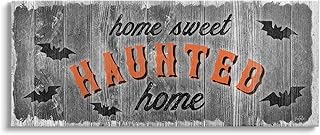 Stupell Industries Sweet Haunted Home Bats Sign Canvas Wall Art, Design by Natalie Carpentieri