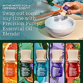 Lifelines Essential Oil Blends, 6-Pack Bright Botanicals Set - Blended Essential Oils with Precision Pump for Aromatherapy Diffusers - Long-Lasting Scented Fragrance - Focus, Calm & Energy Blends