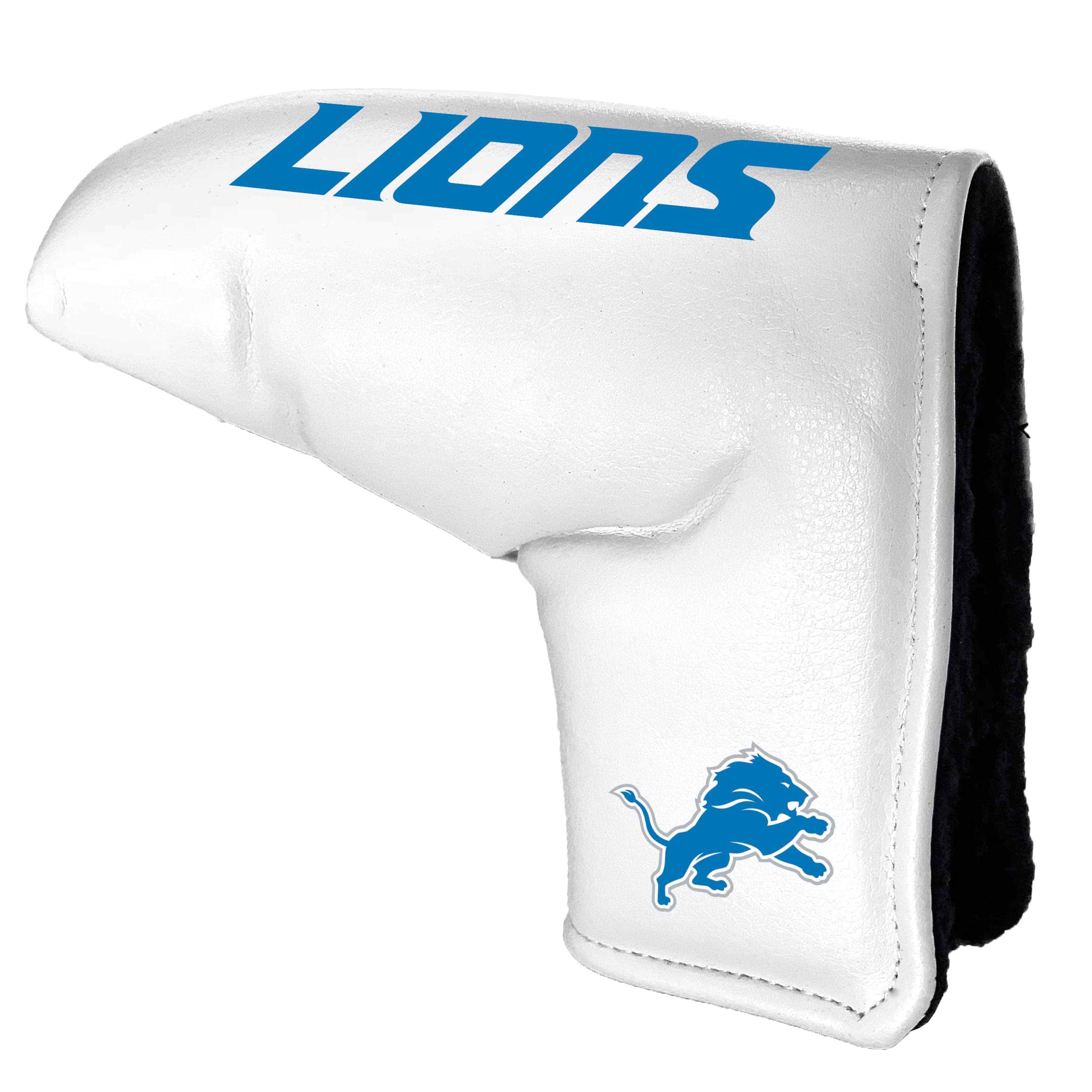 Team Golf NFL Detroit Lions - Printed Team Golf NFL Tour Blade Putter Cover (White), Fits Most Blade Putters, Scotty Cameron, Taylormade, Odyssey, Titleist, Ping, Callaway