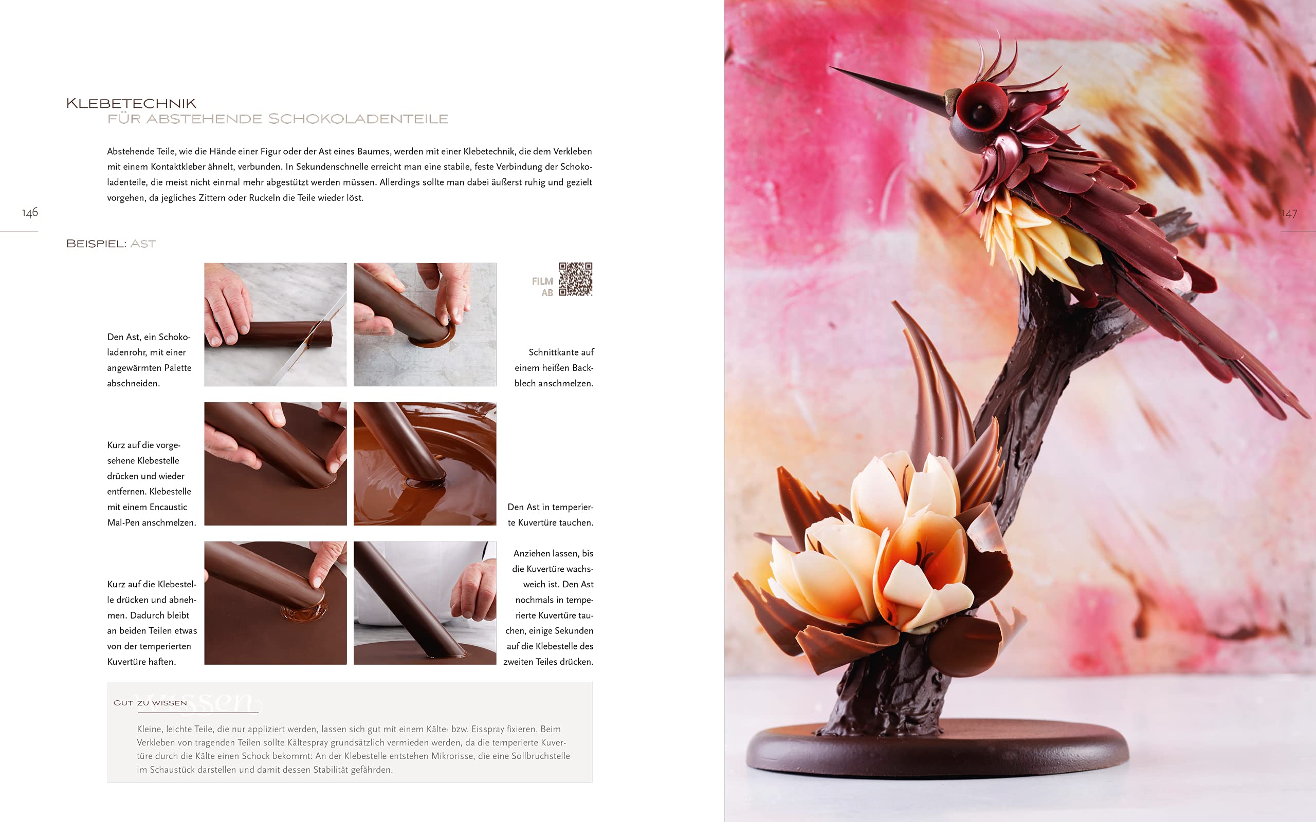 Süße Kunst Dekor in Konditorei und Patisserie Marzipan Schokolade Zucker Gebackenes
