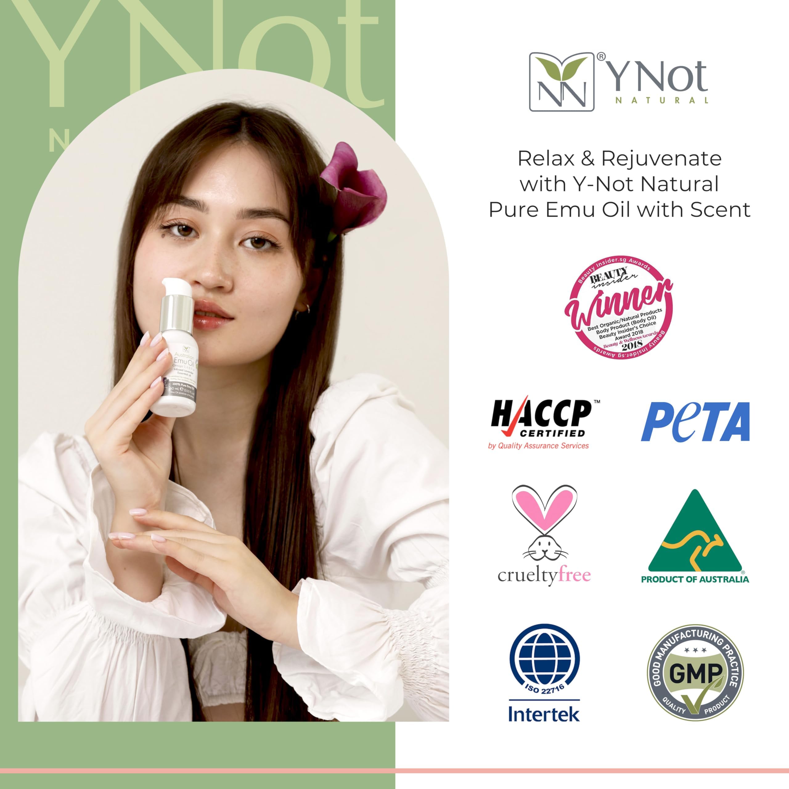 Y-Not Natural Ultra Pure Australian Emu Oil - Luksusowy, szpitalny olej Emu 200ml | Wolny wybieg Aborygenów Omega 3, 6 i 9 Oil — najlepszy nawilżacz do skóry, włosów, paznokci i skóry głowy