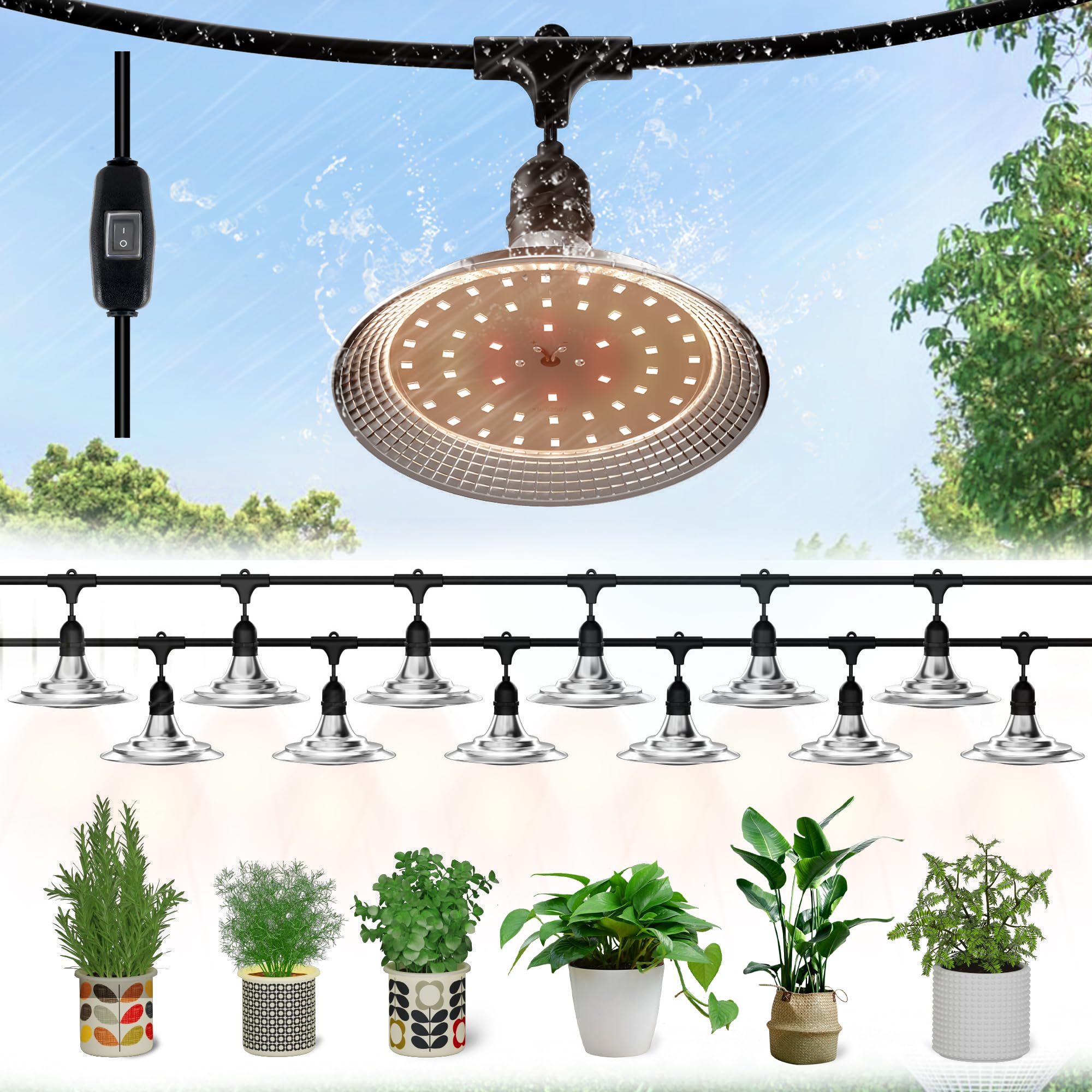 Amazon.com : Danshinro Outdoor LED Grow Light, Waterproof String