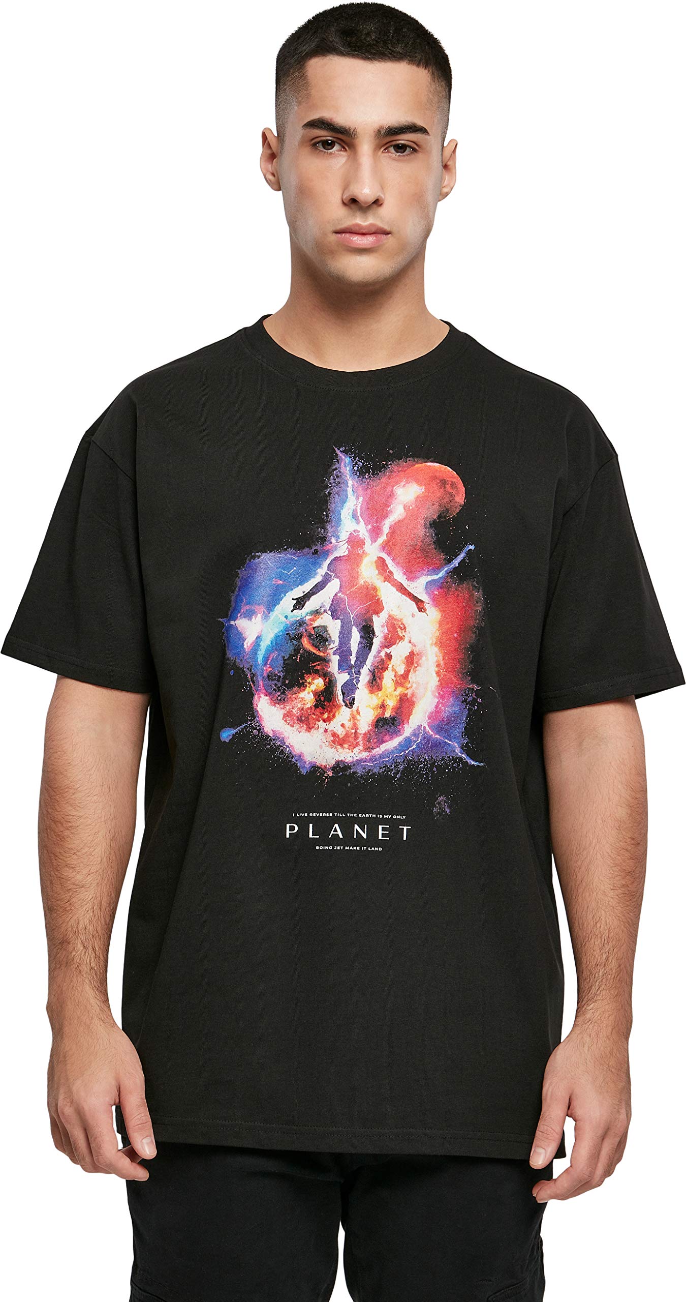 Mister Tee Men's Electric Planet Oversize Tee T-Shirt