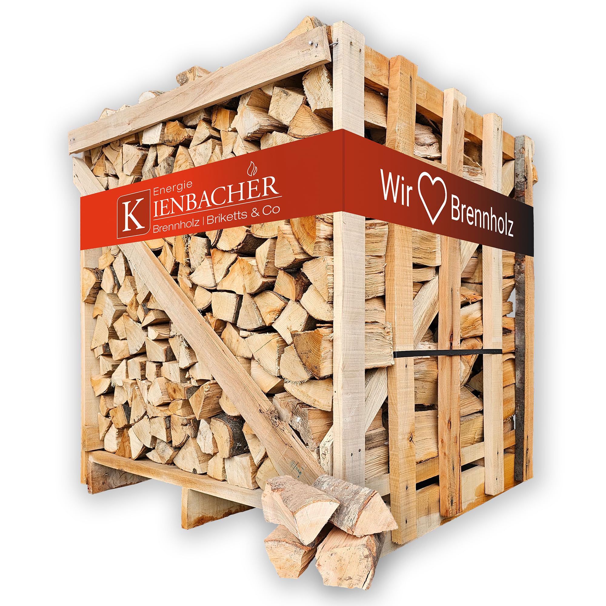 Brennholz Buche 25cm trocken Kaminholz ofenfertig Ofen Holz Feuerholz Scheitholz Kaminfeuer Lagerfeuer Pizzaofen 1RM Box für die Heizsaison 2026/2027 | Energie Kienbacher