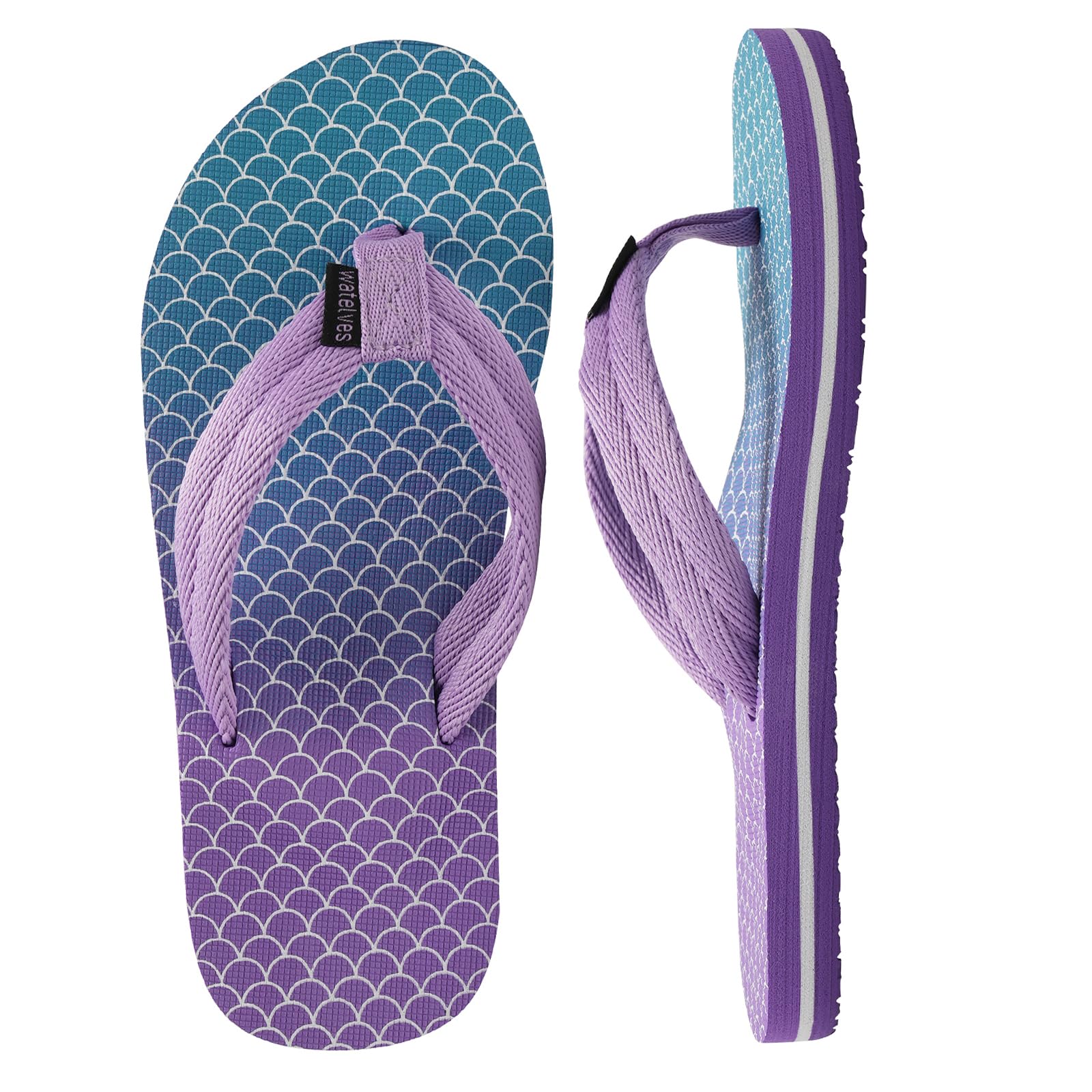 WateLves Girls Flip Flops Toddler Boys Girls Non-Slip Sport Sandals for Beach Swim Pool(Little Kid/Big Kid)