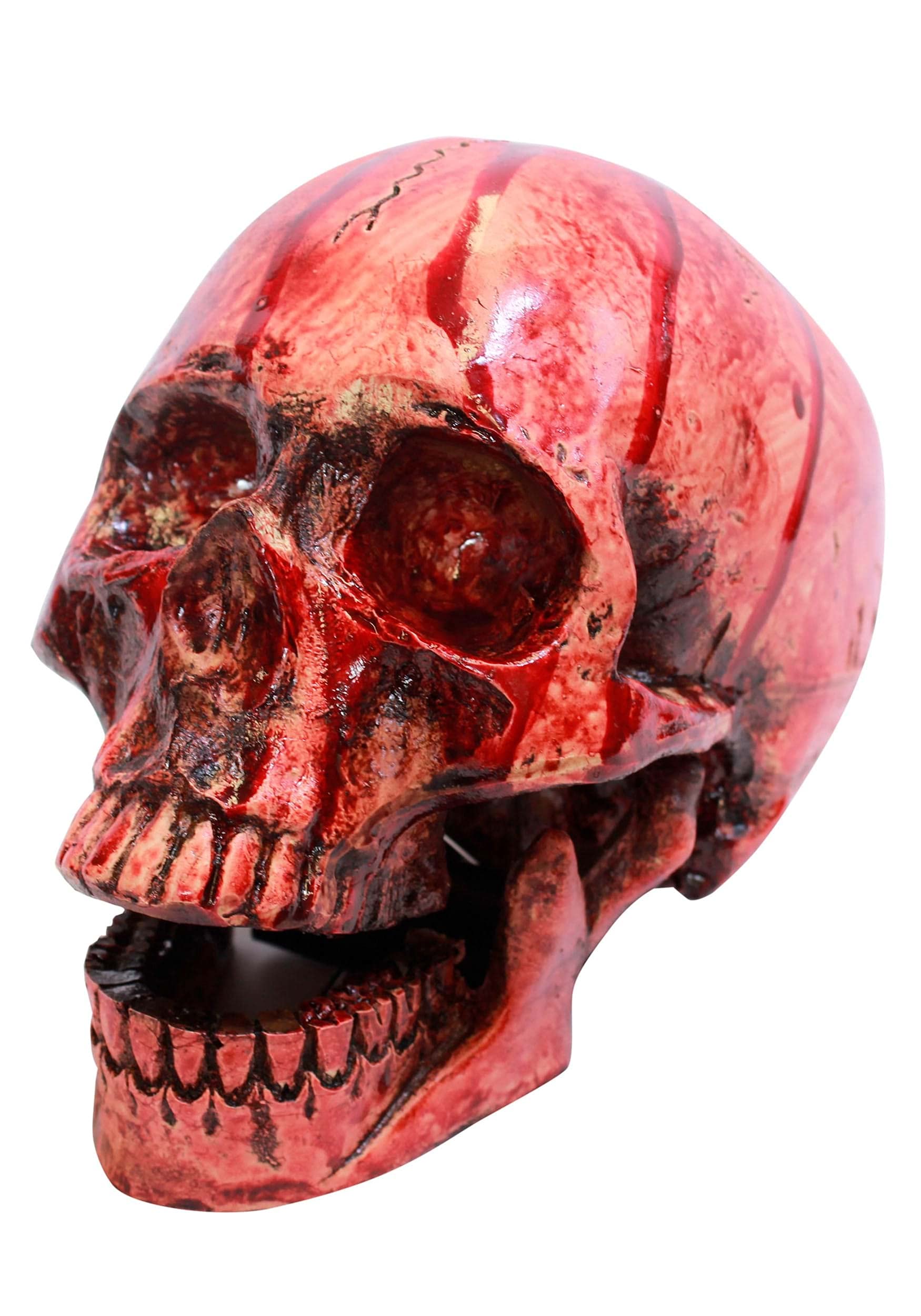 Ghoulish Production - Experimento de Calavera de Resina Ensangrentada, Línea Resin Cranium, Disfraz de Látex Resistente, Pintada a Mano, Halloween, Desfile de Carnaval, Fiesta de Disfraces