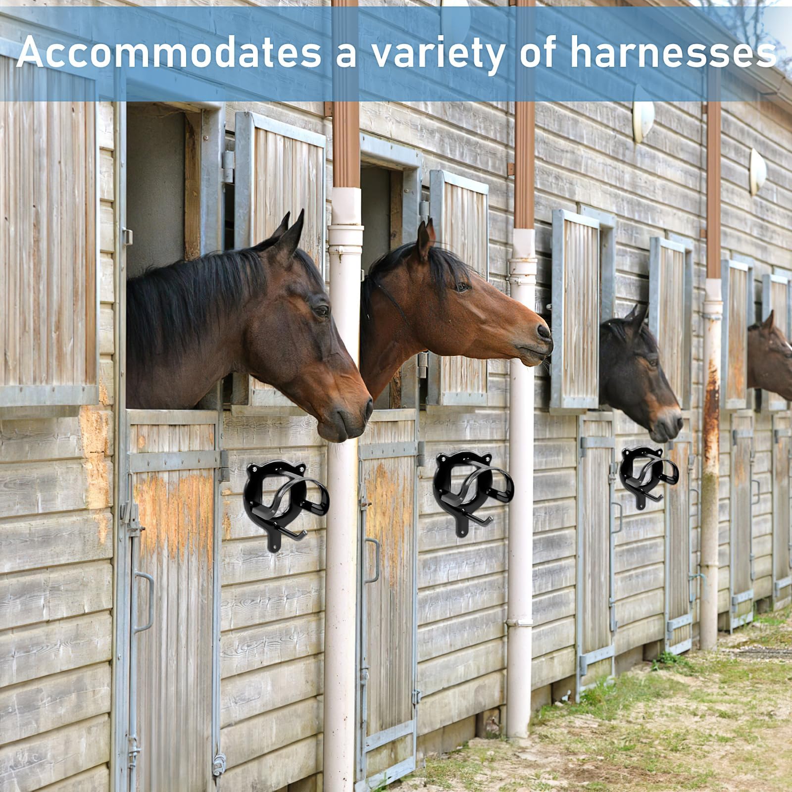 Horse Barn Supplies 12-Pack Horse Bridle Racks - Metal Tack Room ...