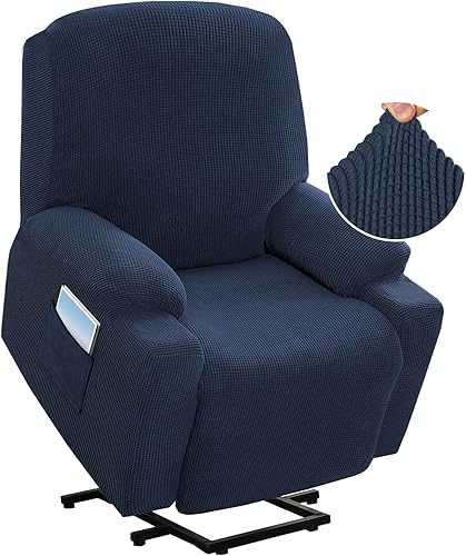 H.VERSAILTEX Funda elástica para sillón reclinable, funda para silla reclinable de elevación eléctrica, ajustable estándar, grande, con bolsillo