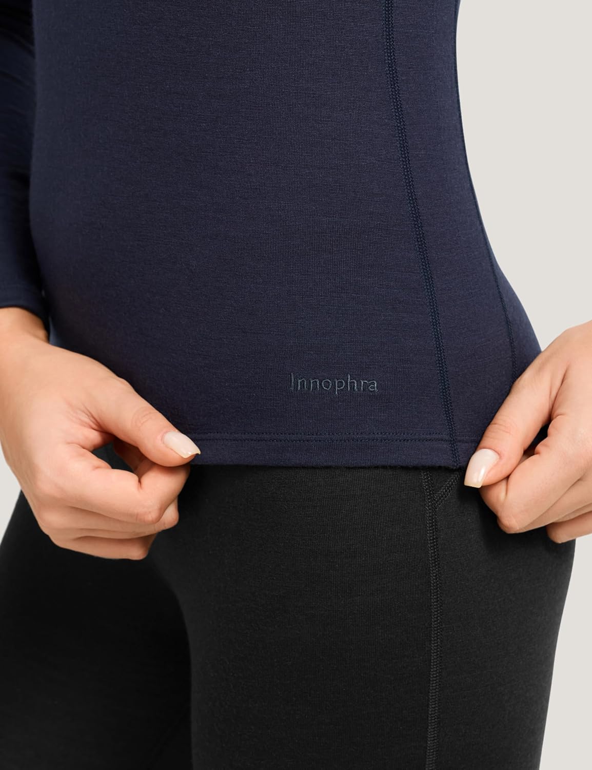 Womens 190 Merino Wool Base Layer Shirt - Hiking Outdoor Casual Long Sleeve Thermal Underwear Soft Breathable Tops - Image 5