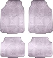 Vista 9 de FH Group - Juego completo de tapetes de goma F14410 para suelo con acabado metálico, color negro, ajuste universal que se adapta a la mayoría