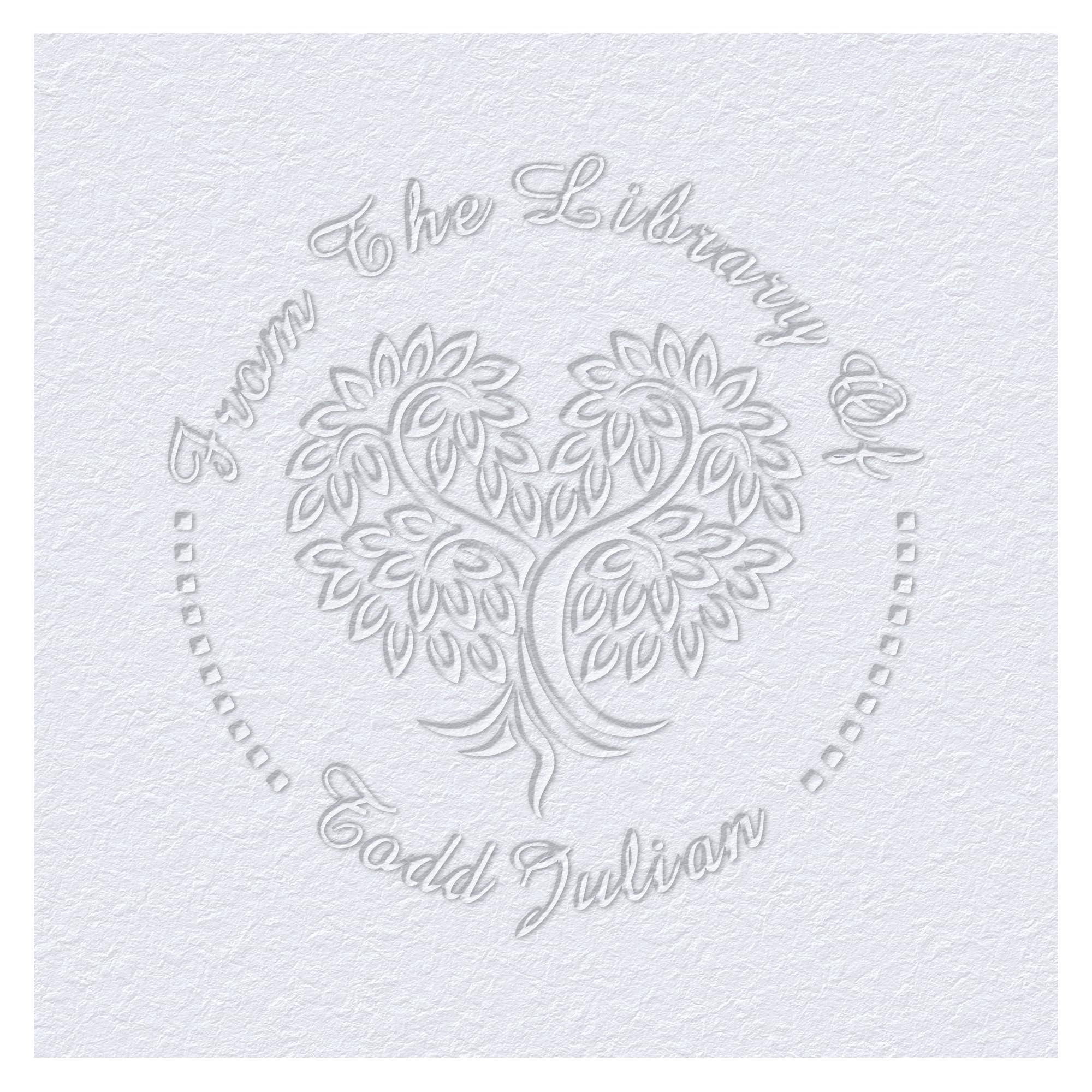 Customized Book Embosser Heart Tree of life Color Stamp with Your Name or Design Personalized Library Embosser Stamp Custom Books Business Cards Paper Documents Notebooks etc. (Tree of Life-02)