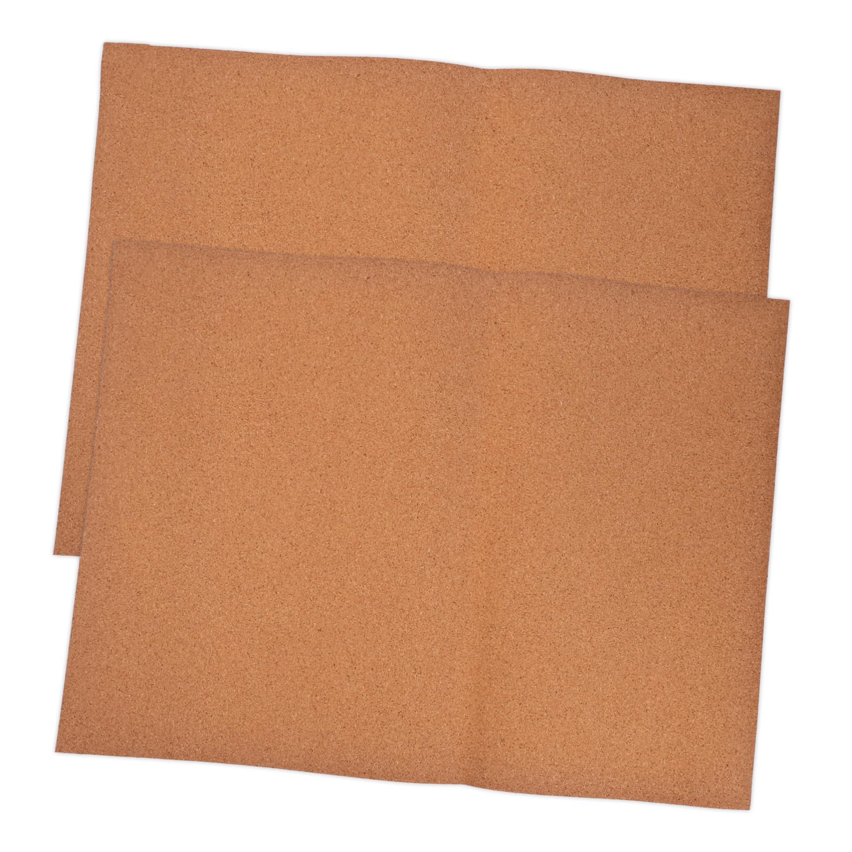 PRETYZOOM 2Sheets Cork Drawer Liners High Density Cork for Kitchen and Cabinet Use Shock Absorbing Liner for Drawer and Shelf Protection Each