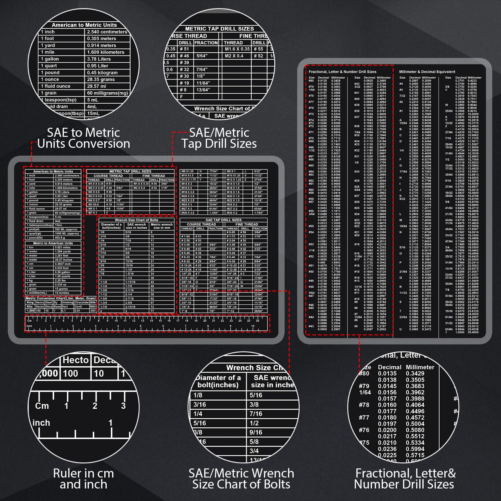 Snapklik.com : 11.8" X 7.9" Toolbox Reference Card Toolbox Accessories ...