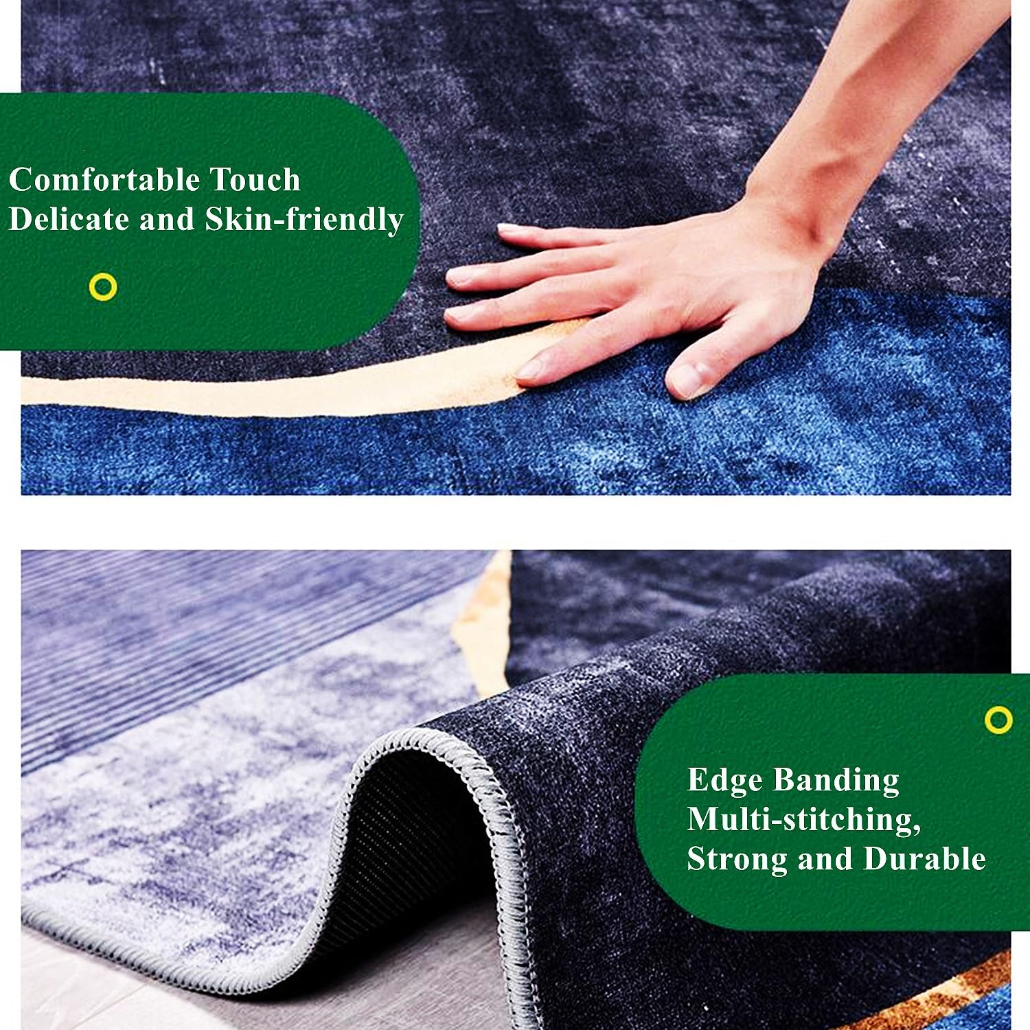 Alfombrillas calefactoras grandes, almohadilla calefactora eléctrica de cristal de carbono, estera de yoga con calefacción portátil, calentadores de pies eléctricos(B,21.6x35.4in)