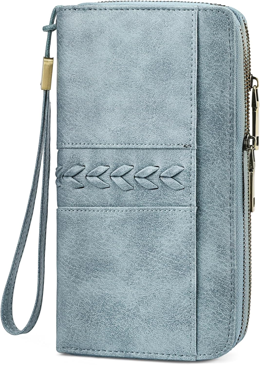 FALAN MULE Wallet for Women RFID Blocking Leather Large Capacity Zip Around Ladies Card Holdr Phone Purse Wristlet