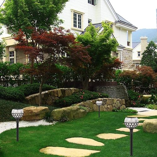 Miniatura 9 de Paquete de 2 luces solares, linternas de llamas parpadeantes impermeables para exteriores, focos solares para decoración de paisaje, iluminación del