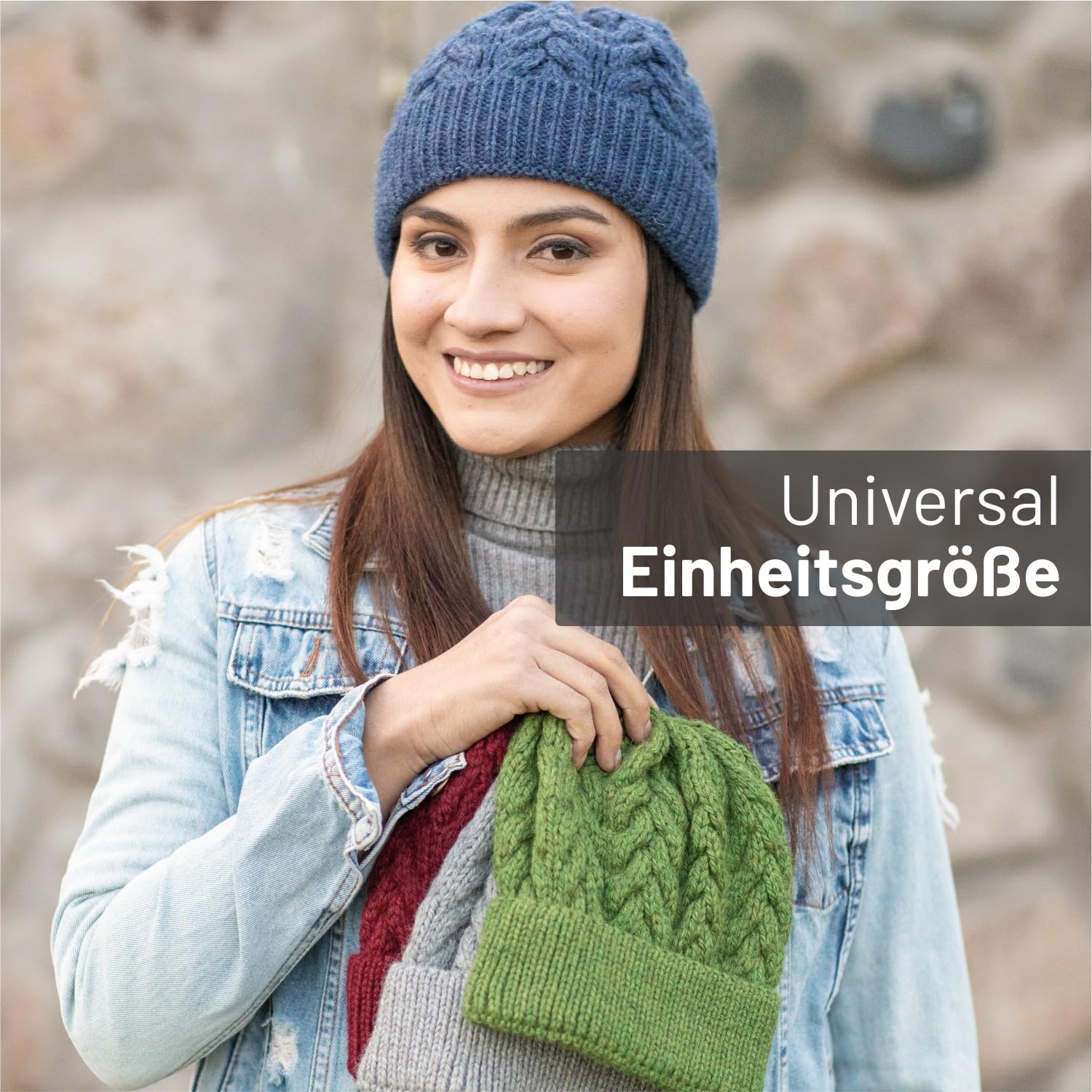 Miękka damska i męska czapka z alpaki ze 100% wełny alpaki w 8 kolorach - wysokiej jakości zimowa czapka dzianinowa/czapka wełniana Beanie firmy HansaFarm, Braun - NFA06, jeden rozmiar