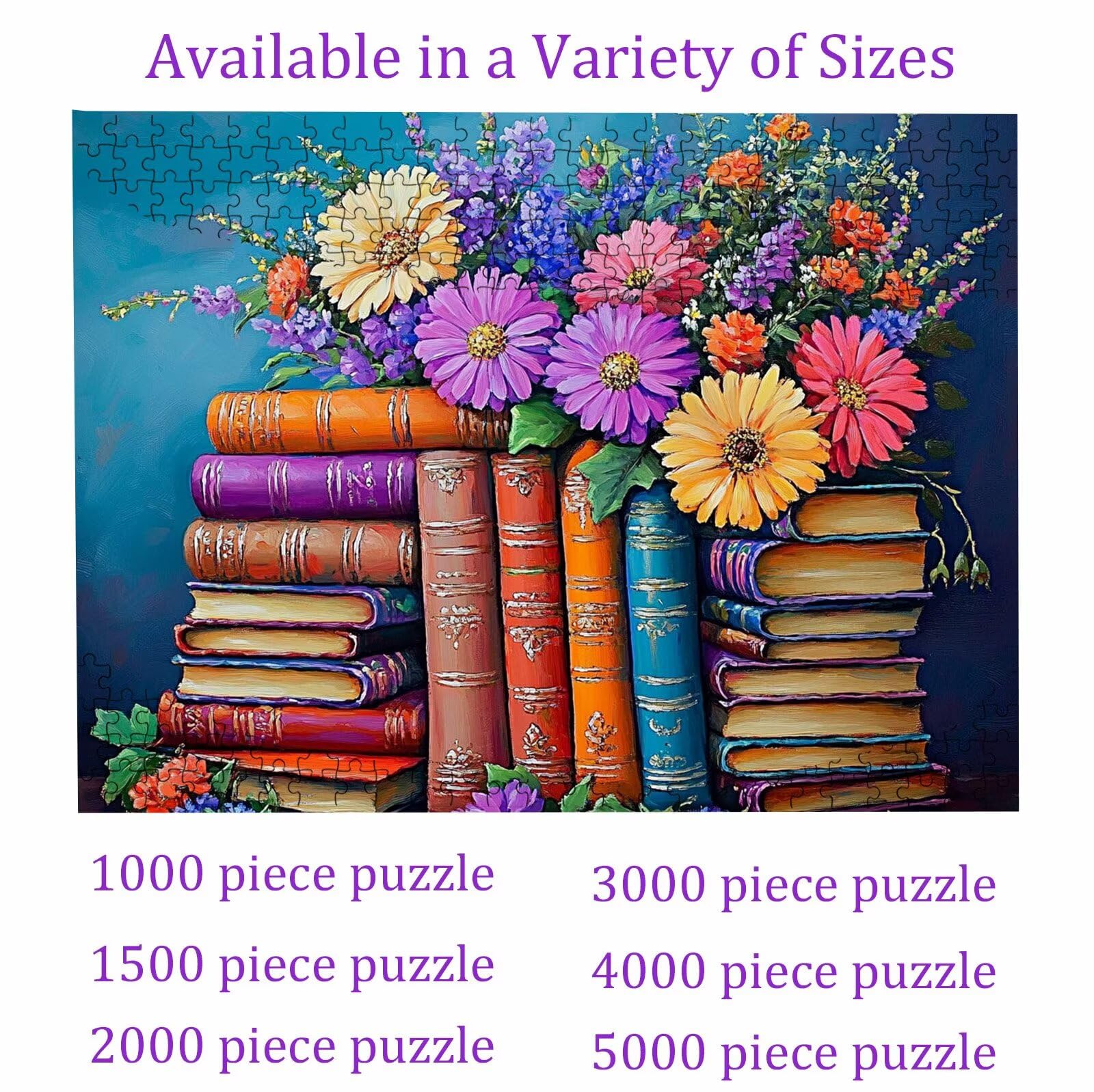 Puzzle margherita libro, Puzzle Adulti 3000 pezzi, Puzzles Legno con Squisita Scatola di Imballaggio, Rompicapo per Esperti con Incastro Perfetto, Stampa Alta Definizione, Regalo per Adulti W3H-712