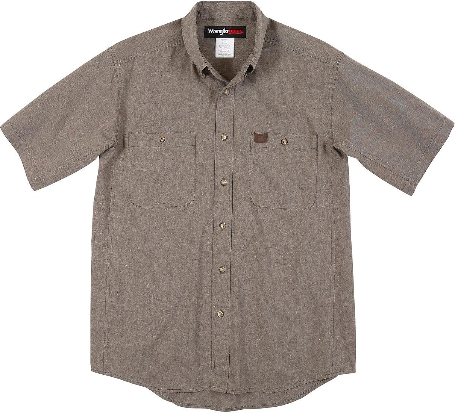 Wrangler Riggs Workwear Men's Chambray Work Shirt: Clothing, Shoes & Jewelry