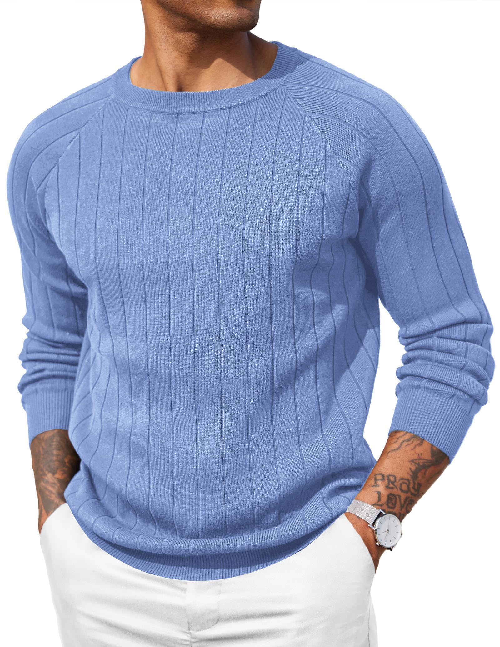 COOFANDY Mens Crewneck Pullover Sweater Business Casual Knit Sweater