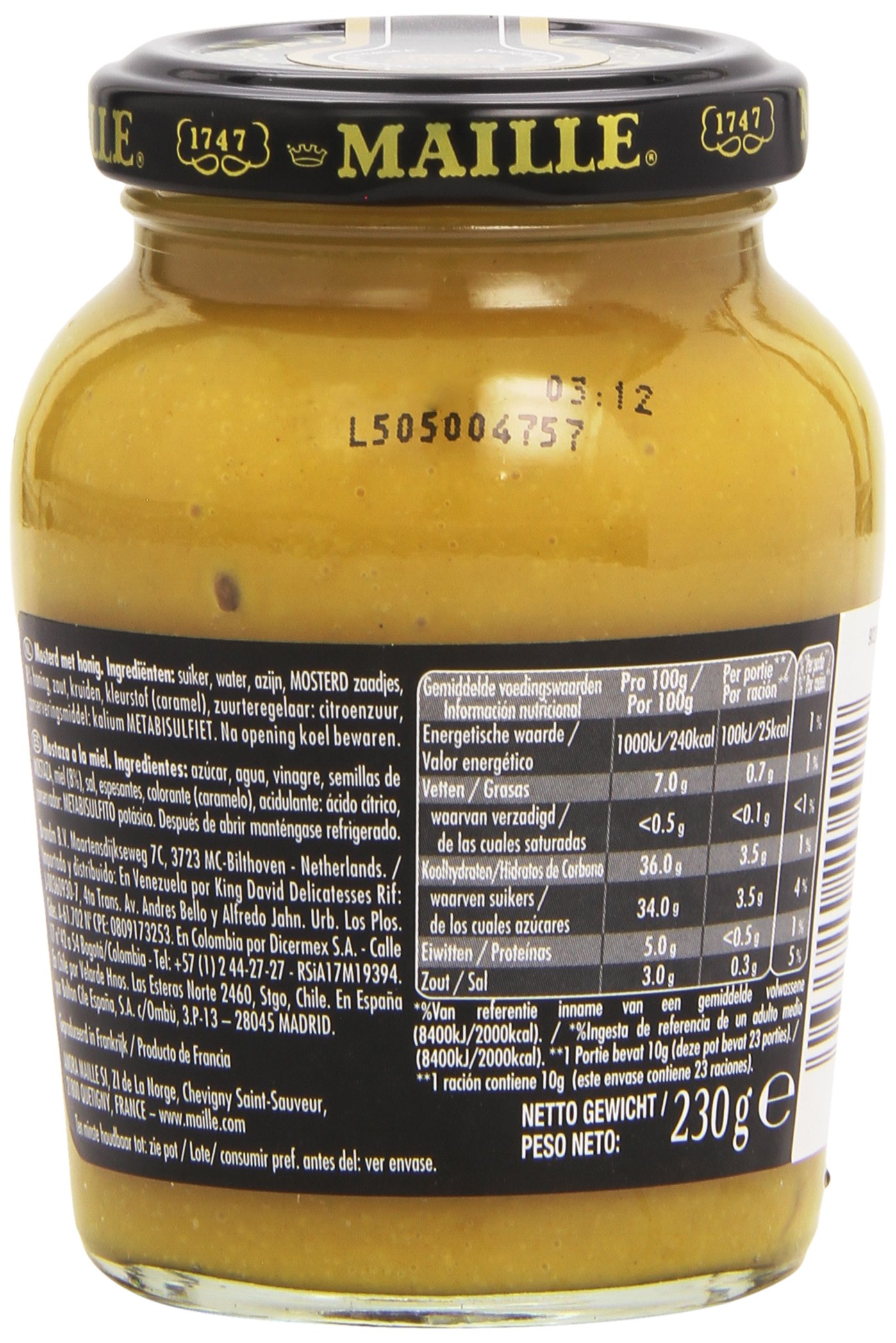 Maille A La Miel Mostaza 230 Gramo