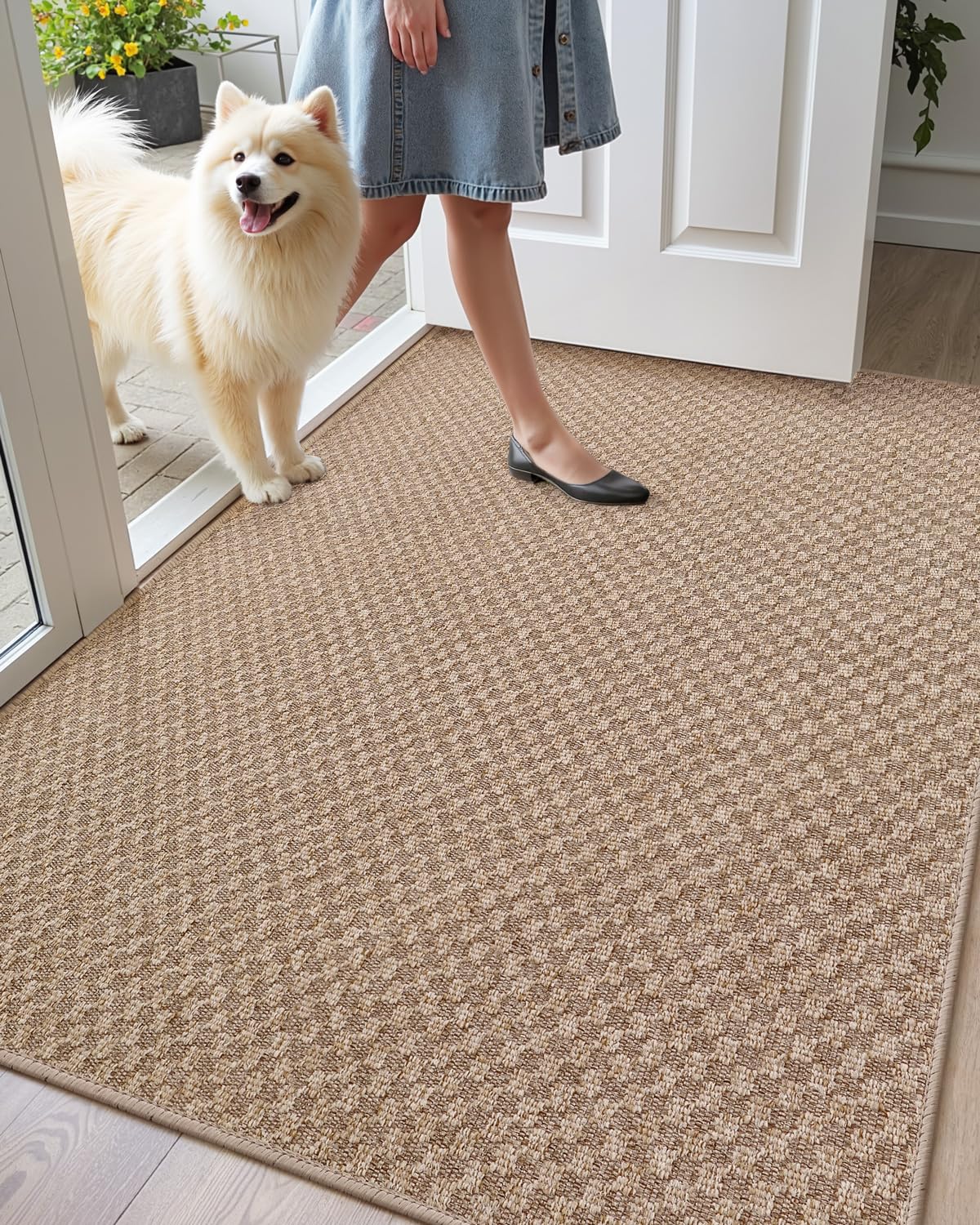 Color&Geometry Large Front Door Mat Indoor Entrance Non Slip Rubber Backed, 32"x48" Indoor Door Mats for Entryway, Dirt Trapper Double Doormat,