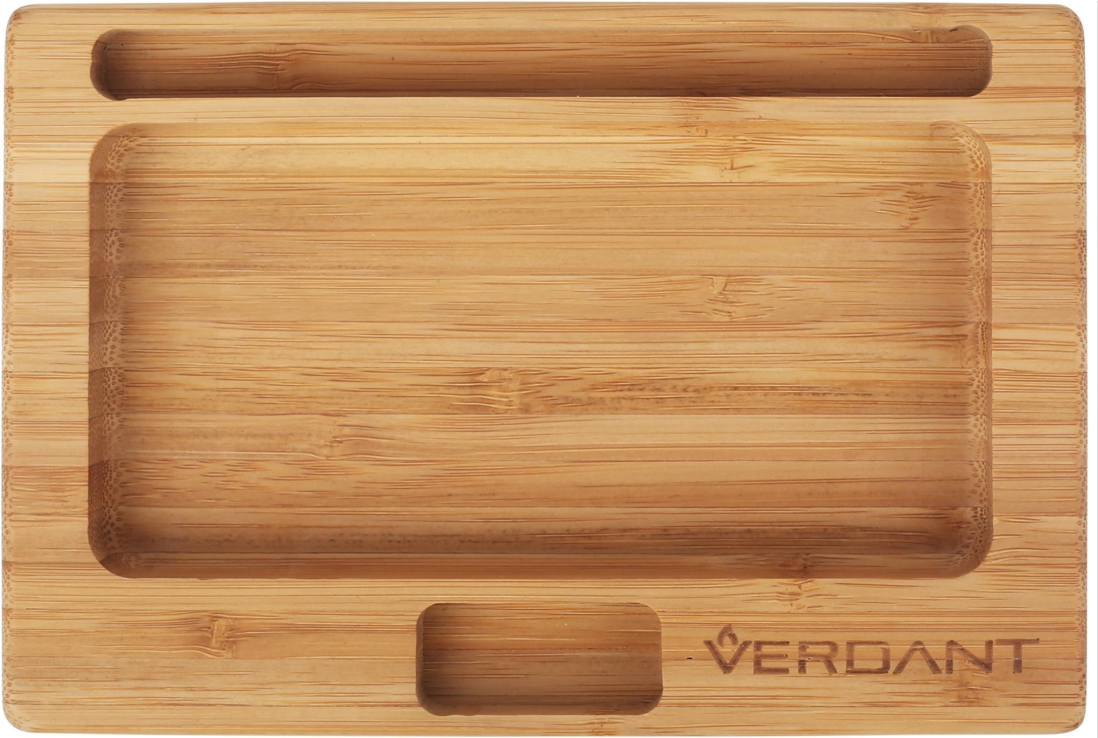 Verdant Bamboo Rolling Tray Small with Cutouts 7.25 in x 4.9 in