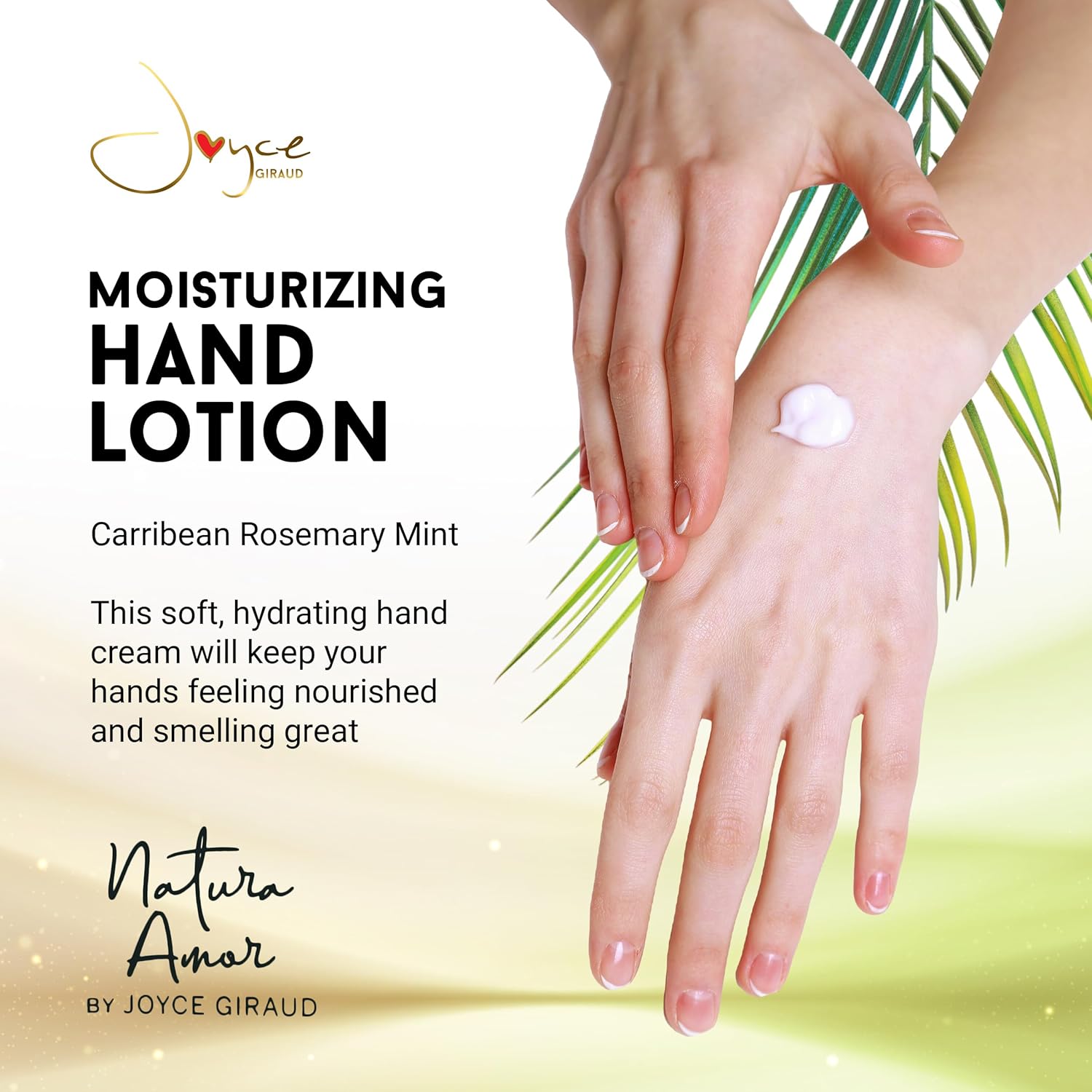 Joyce Giraud Moisturizing Hand Lotion for Dry Hands, Caribbean Rosemary Mint, Non-Greasy, 4 Oz - Image 2