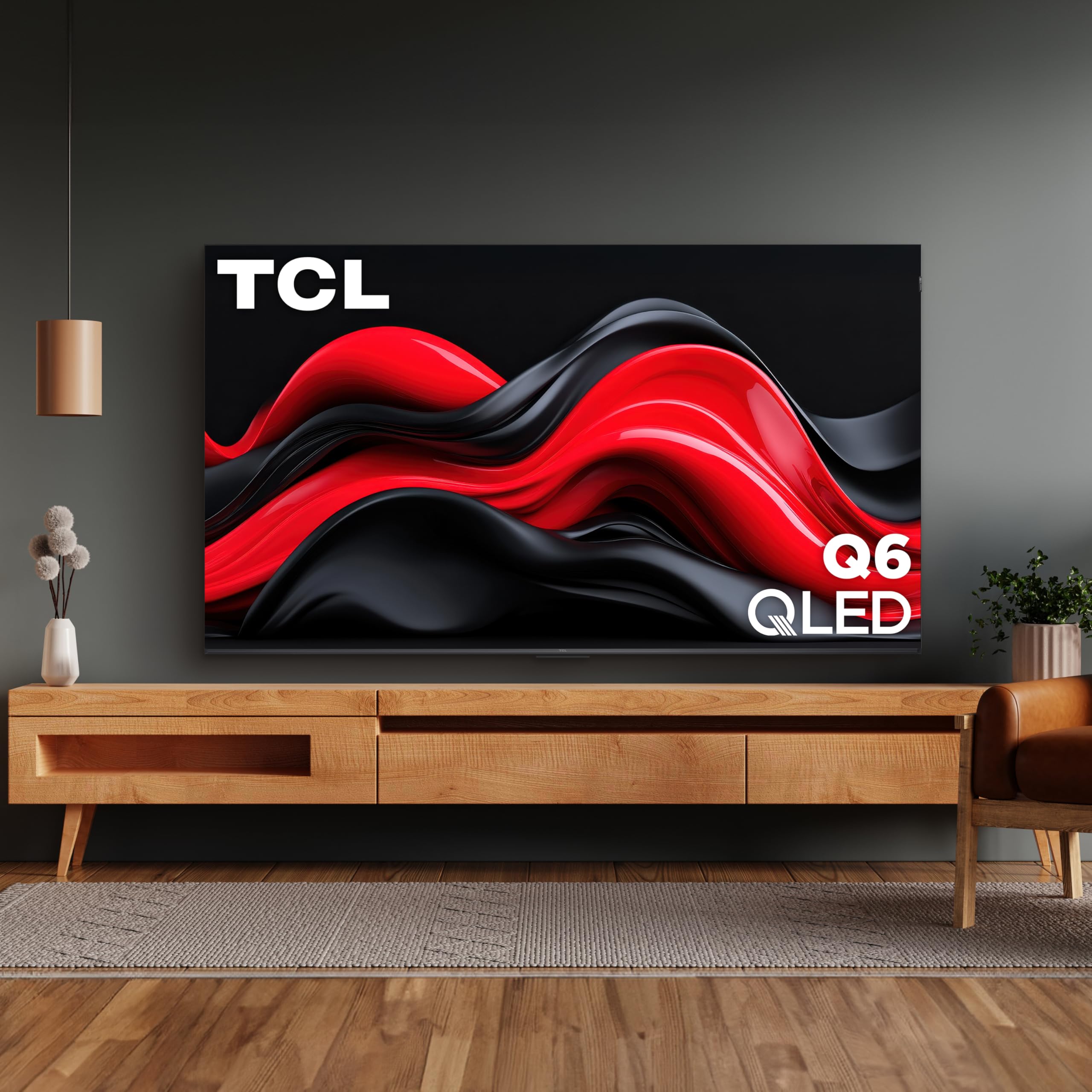 TCL Smart TV Q65 QLED 4K UHD de 55 Pulgadas con Google TV (55Q651G, Modelo 2024) Dolby Vision, Dolby Atmos, HDR Pro+, Acelerador de Juegos Mejorado, Control Remoto de Voz, Funciona con Alexa