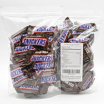 FUN SIZE Chocolate Candy Bars 1 lb Anti Melt Pack, Individually Wrapped (26 Pieces), Bulk, Snack-Size Format, Crunchy Peanuts & Smooth Caramel