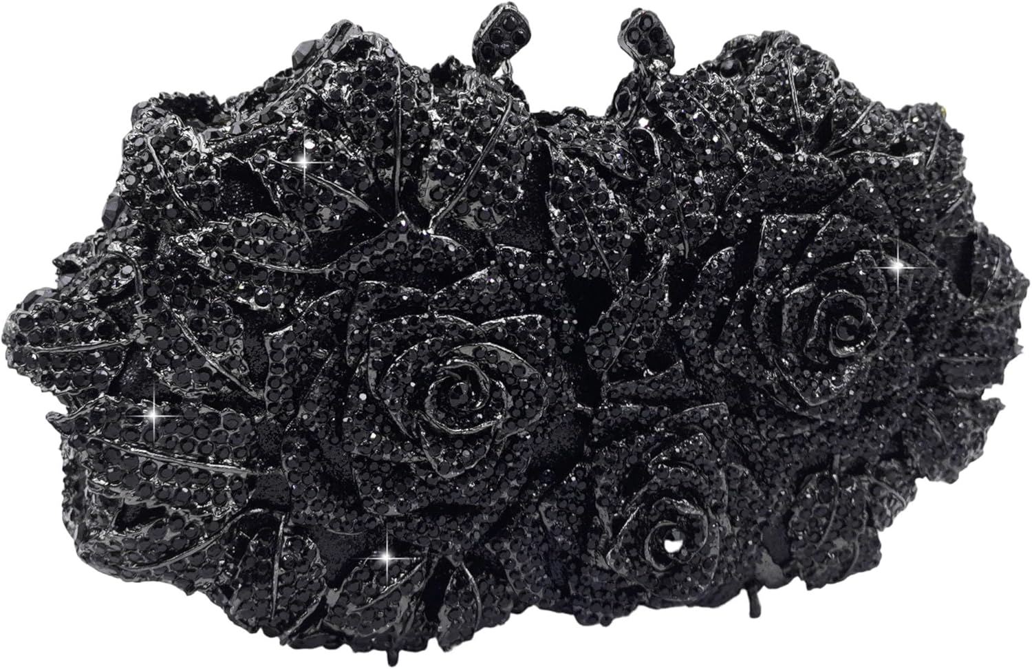 Boutique De FGG Mini Flower Evening Bags For Women Formal,Party Rhinestone Clutch Purses,Wedding Floral Crystal Clutch Bag