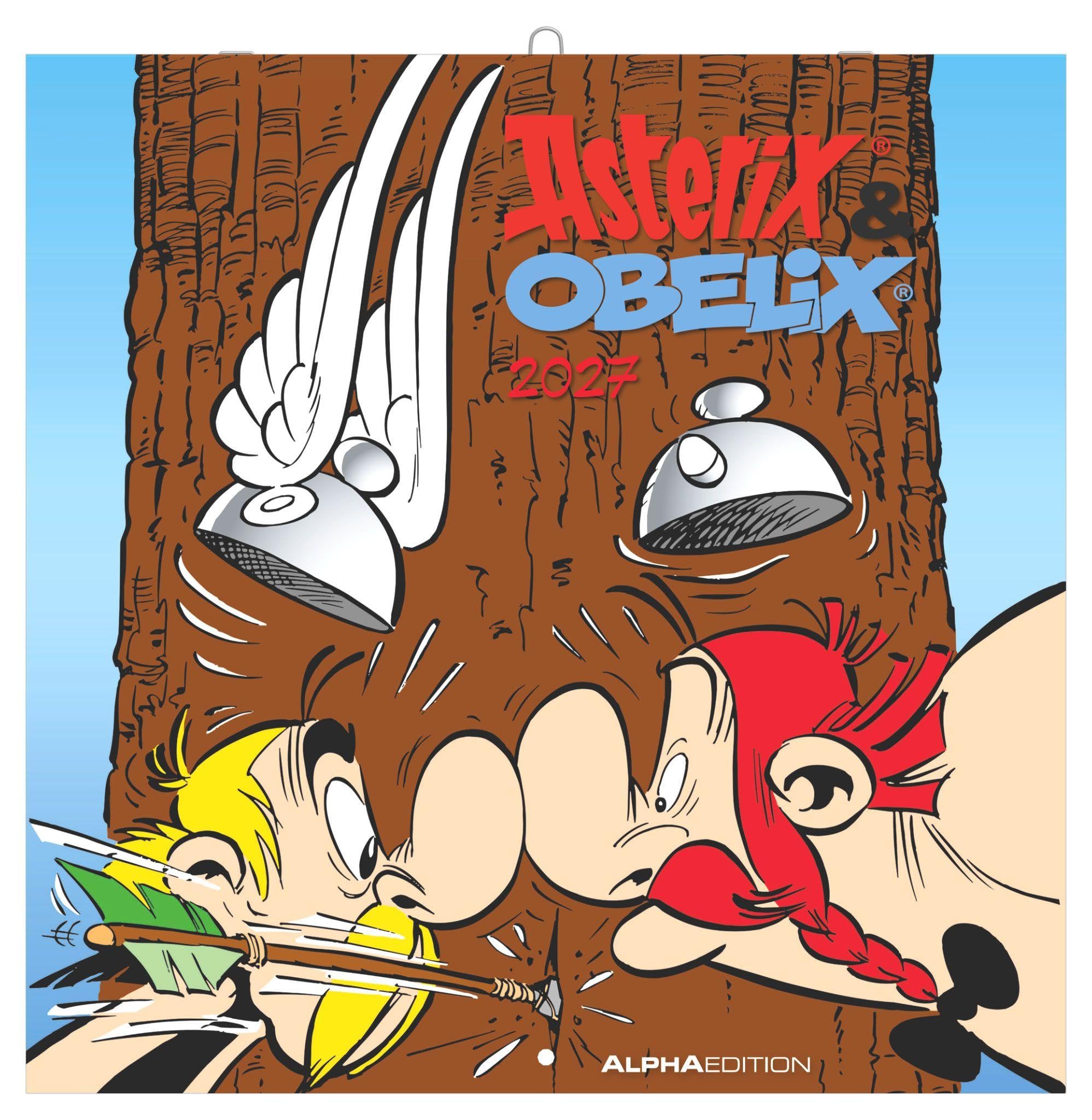 Asterix & Obelix 2027: Wandkalender 30x30 cm (30x60 cm geöffnet) mit Notizkalendarium, 12 Illustrationen und 6-sprachiges Kalendarium