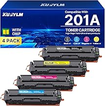 KUPYLM 201A CF400A Compatible Toner Cartridges for HP 201A 201X CF400X for Toner Color Laserjet Pro MFP M277dw M252dw M277n M252n M277 CF401A CF402A CF403A (Black Cyan Yellow Magenta, Pack of 4)