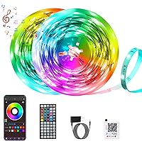 Vista 1 de Luces LED para dormitorio, 150 pies, sincronización de música, cambio de color, tira de luces LED con control remoto y aplicación, luces LED RGB