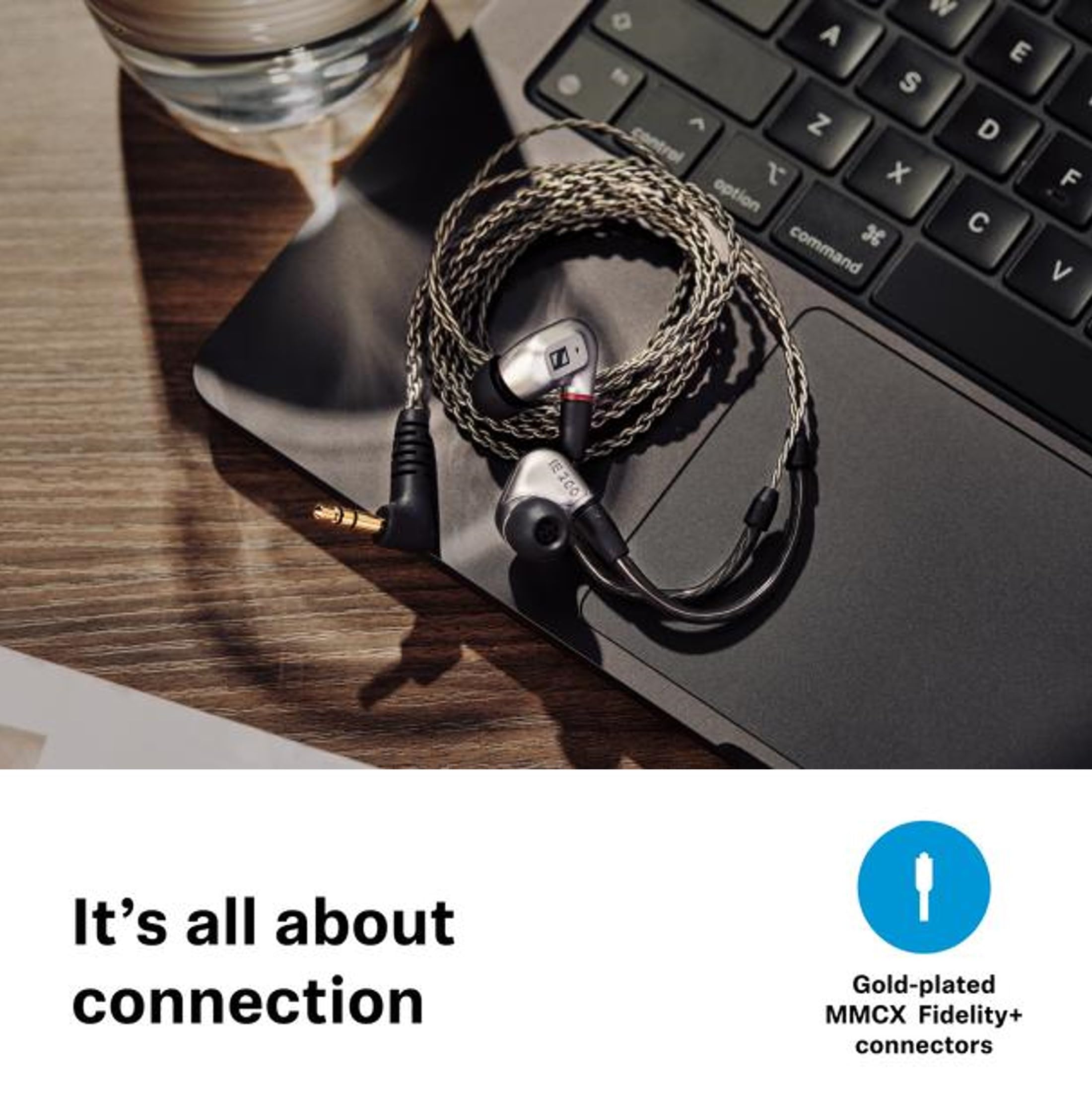 Sennheiser IE 200 kabelgebundene Audiophile Stereo Kopfhörer - In-Ear Earbuds mit Kabel - mit klarem, überlegenem Hi-Fi Sound, lebensechter Intonation und beeindruckendem Bass - Silber