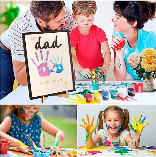 Miniatura 5 de Letrero personalizado con impresión a mano para papá, regalo de cumpleaños para padre, placa de madera, nombre de la familia, marco grabado para el