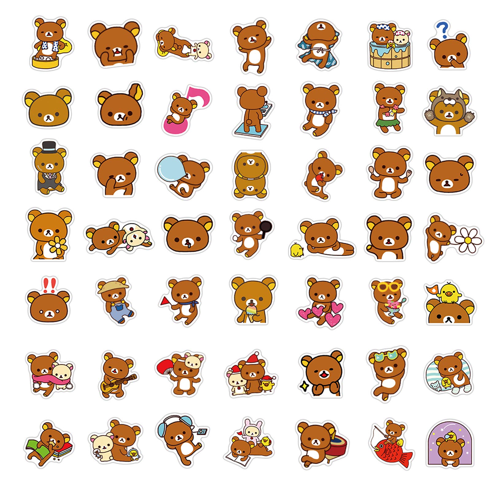 Cartoon Stickers 100pcs Kawaii Japanese Stickers Waterproof Vinyl