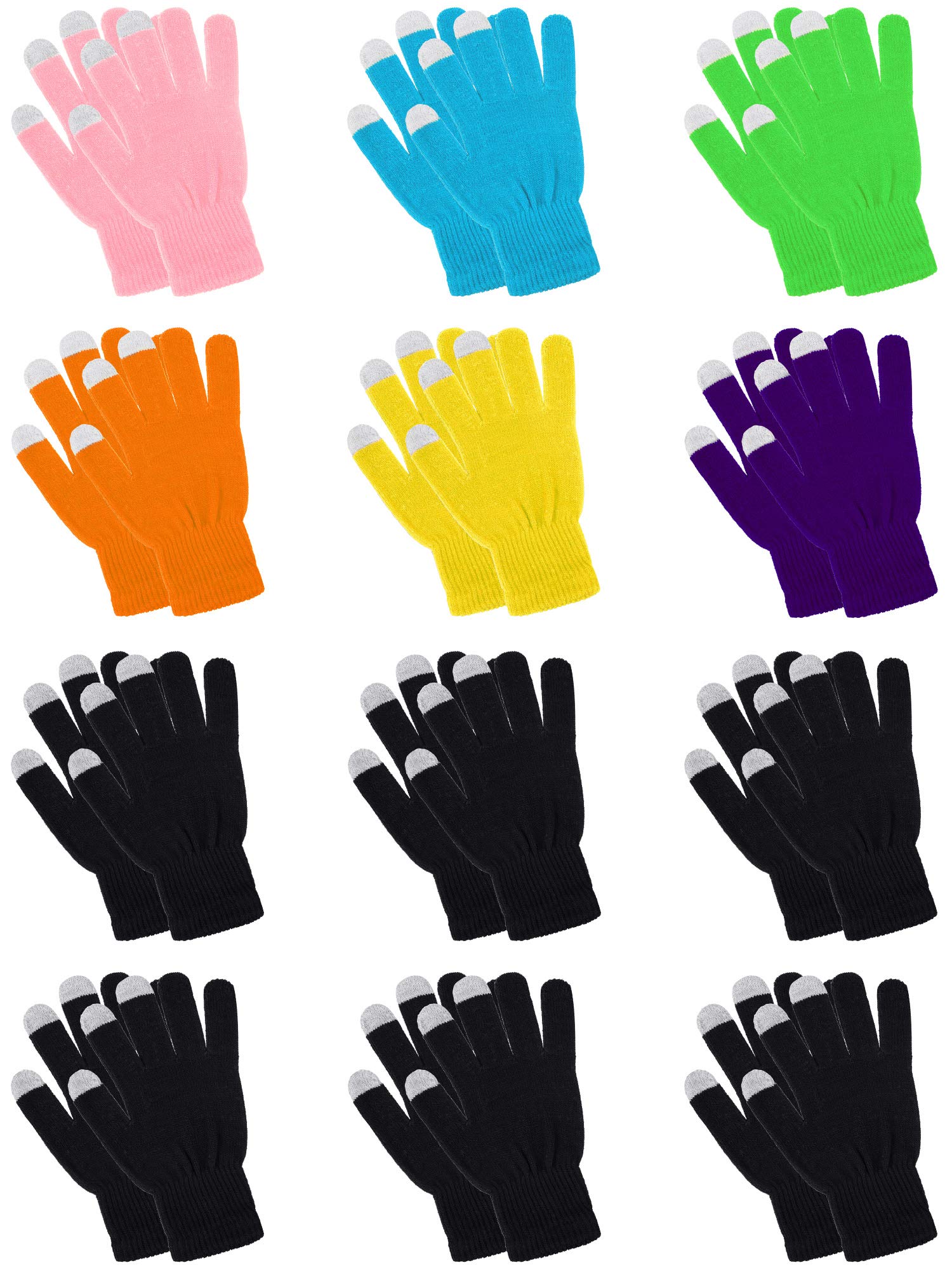 Pangda 12 Pairs Touch Screen Gloves