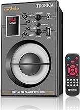 Tronica Mobilo Mp3 Player & Digital FM Player with Rechargeable Battery, Portable Speaker (Color:- Black & Grey)